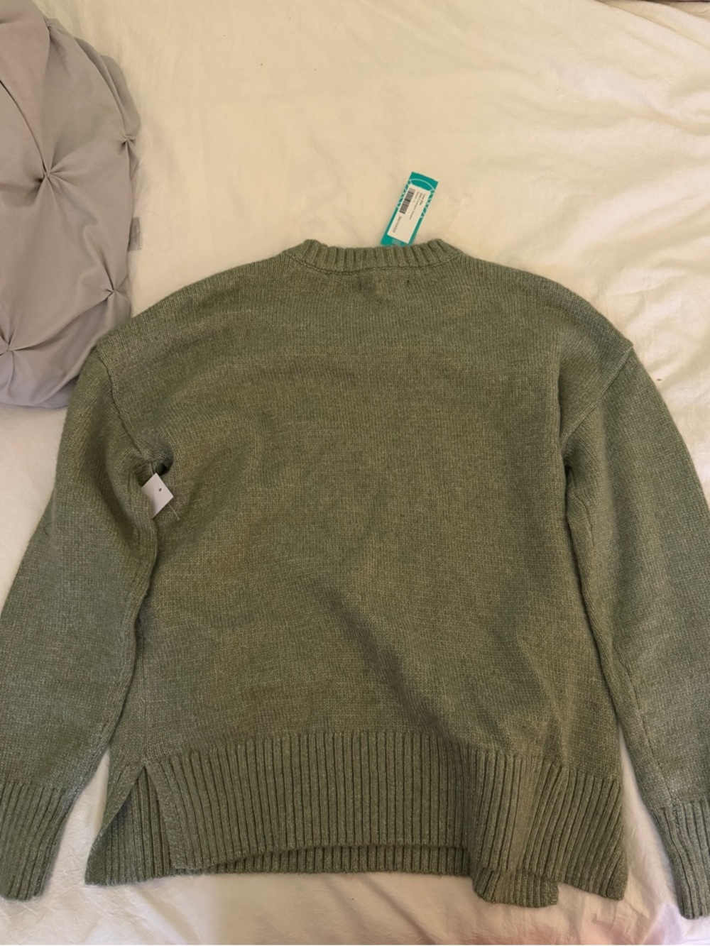 Women's Olive Green Crewneck Sweater